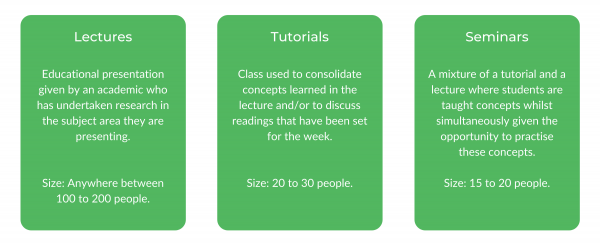 新南威尔士大学媒体学士-班级结构