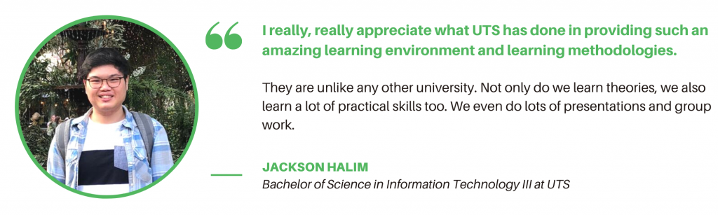 UTS学士of Science in Information Technology - Student Quote