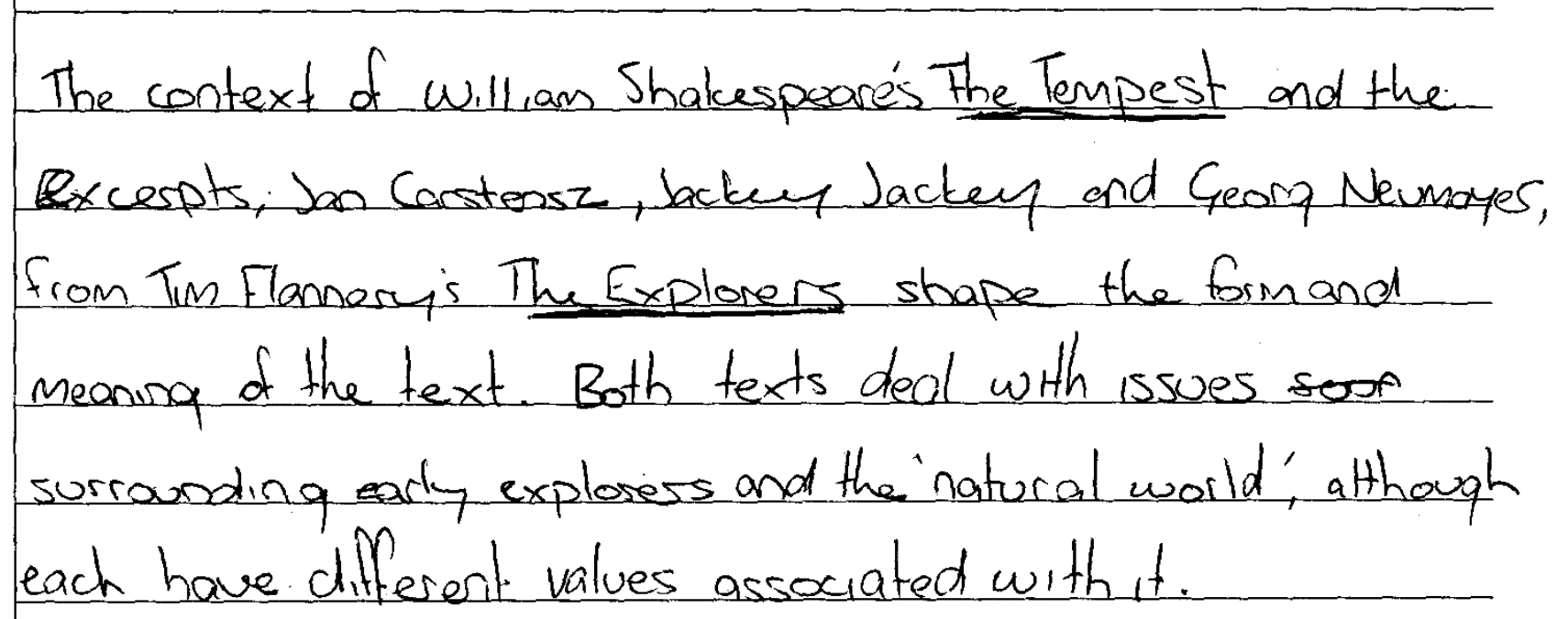 HSC English Band 5 Exemplar