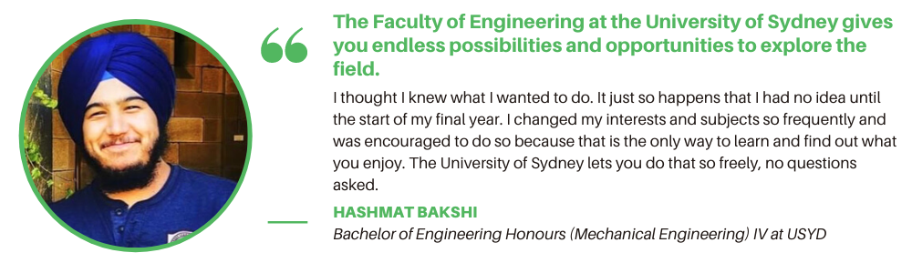 USYD Mechanical Engineering - Student Quote 1
