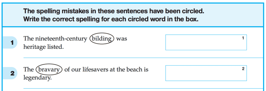 9年度Naplan拼写