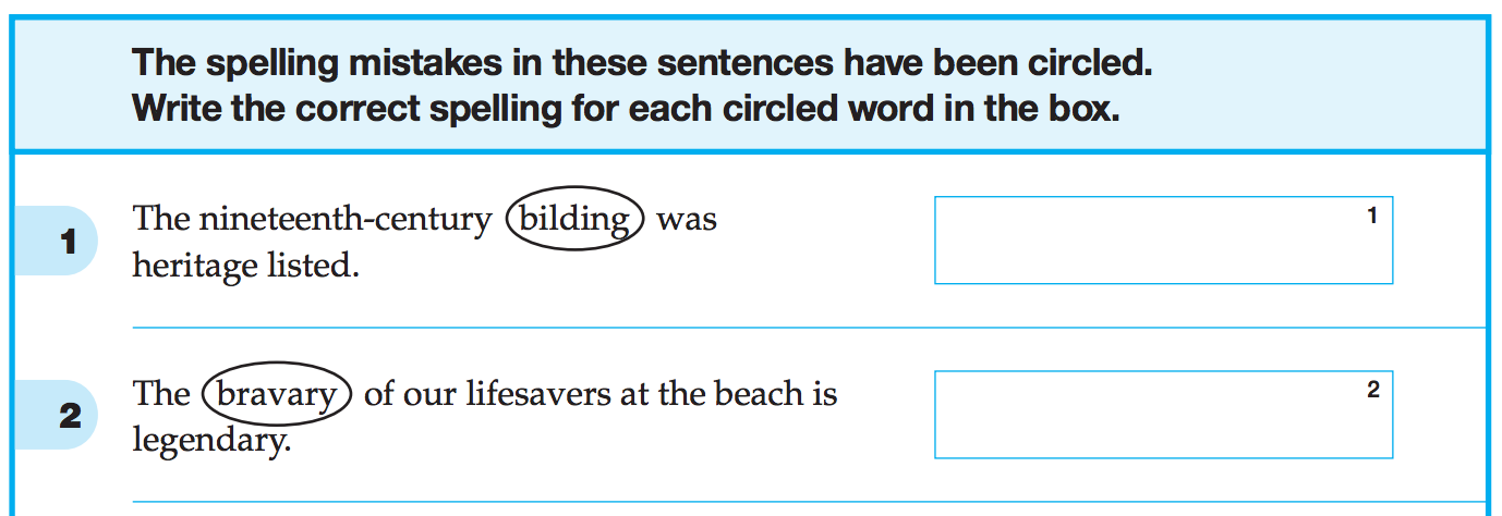 Year 9 NAPLAN Spelling