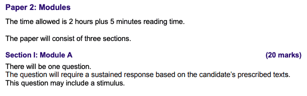 HSC英语高级模块是一种文本对话 - 外部