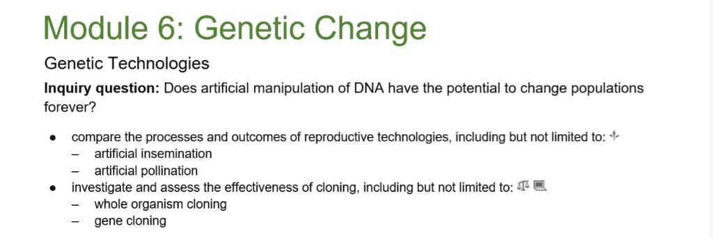 HSC Biology Extended Response