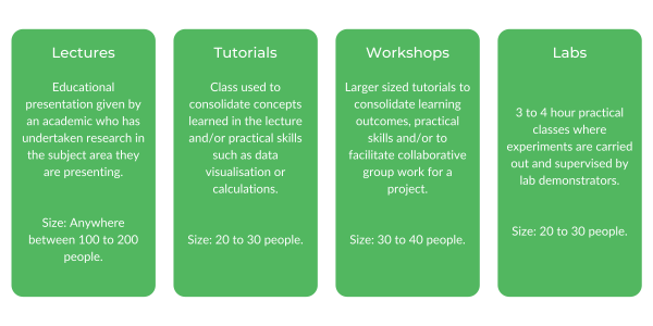 南加州大学理学学士-班级结构