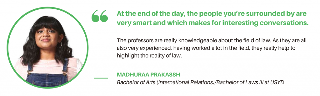 USYD法学院学生名言