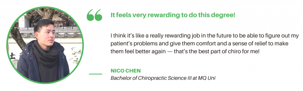 麦考瑞大学脊椎指压治疗-学生引用