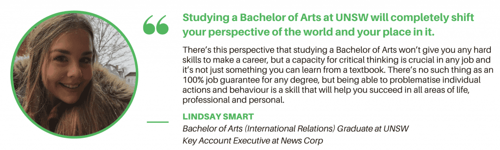 UNSW Arts - Student Quote