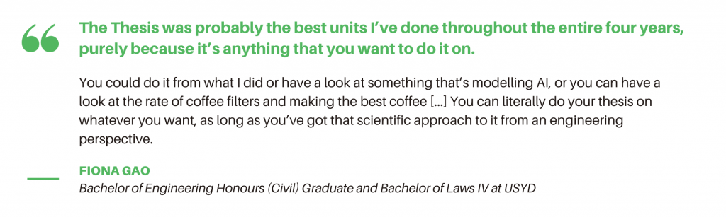 Civil Engineering USYD - Student Quote