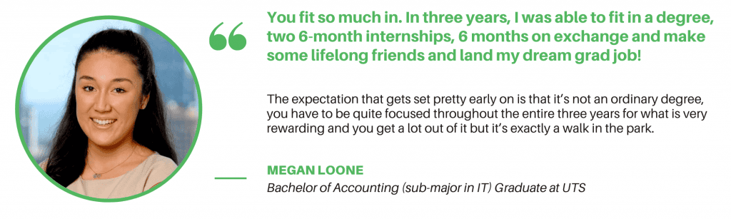 UTS Bachelor of Accounting - Student Quote