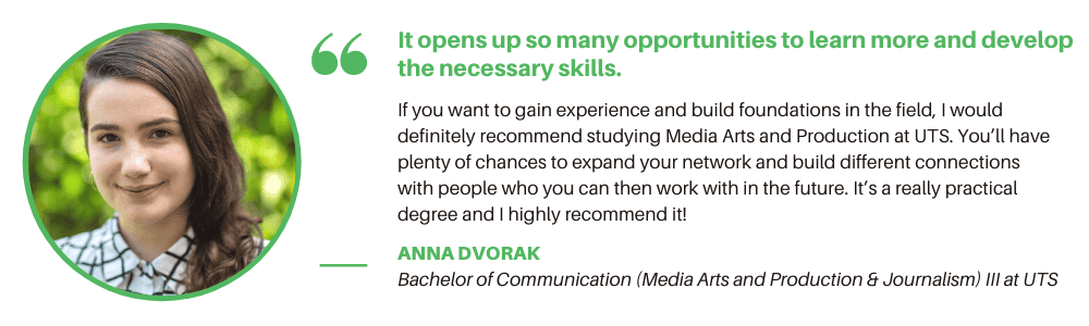 媒体艺术和生产UTS -学生引用