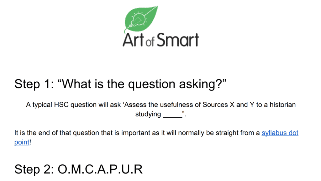 HSC Modern History Source Analysis - Preview