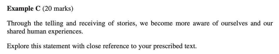 Sample Question from English Advanced Practice Paper