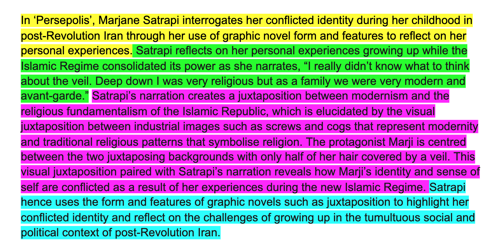 波斯波利斯的PEEL段落