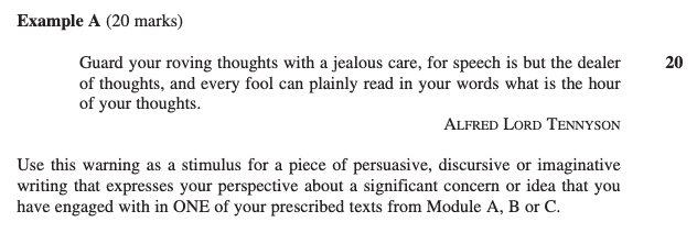 HSC creative writing