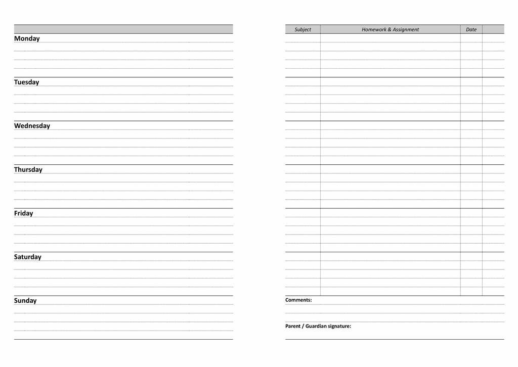 students-diary-undated