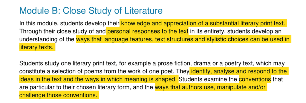 Year 11 Standard English Module B